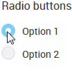 Animation of radio buttons