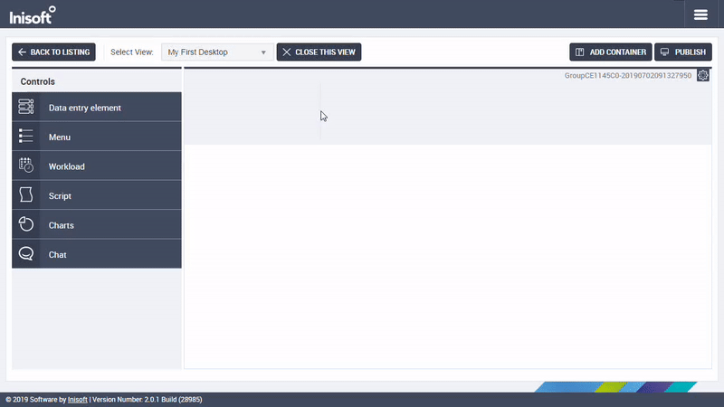 Dragging a data entry element